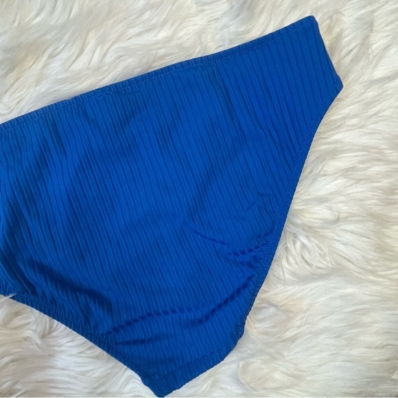 J Crew Blue Ribbed Bikini Bottoms XL - Picture 5 of 9